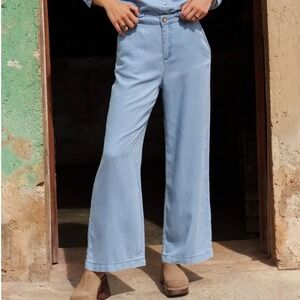 Oraije Paris Wide Leg Flowy Ankle Trouser Pants Jeans Womens‎ 40eu, 8/29us